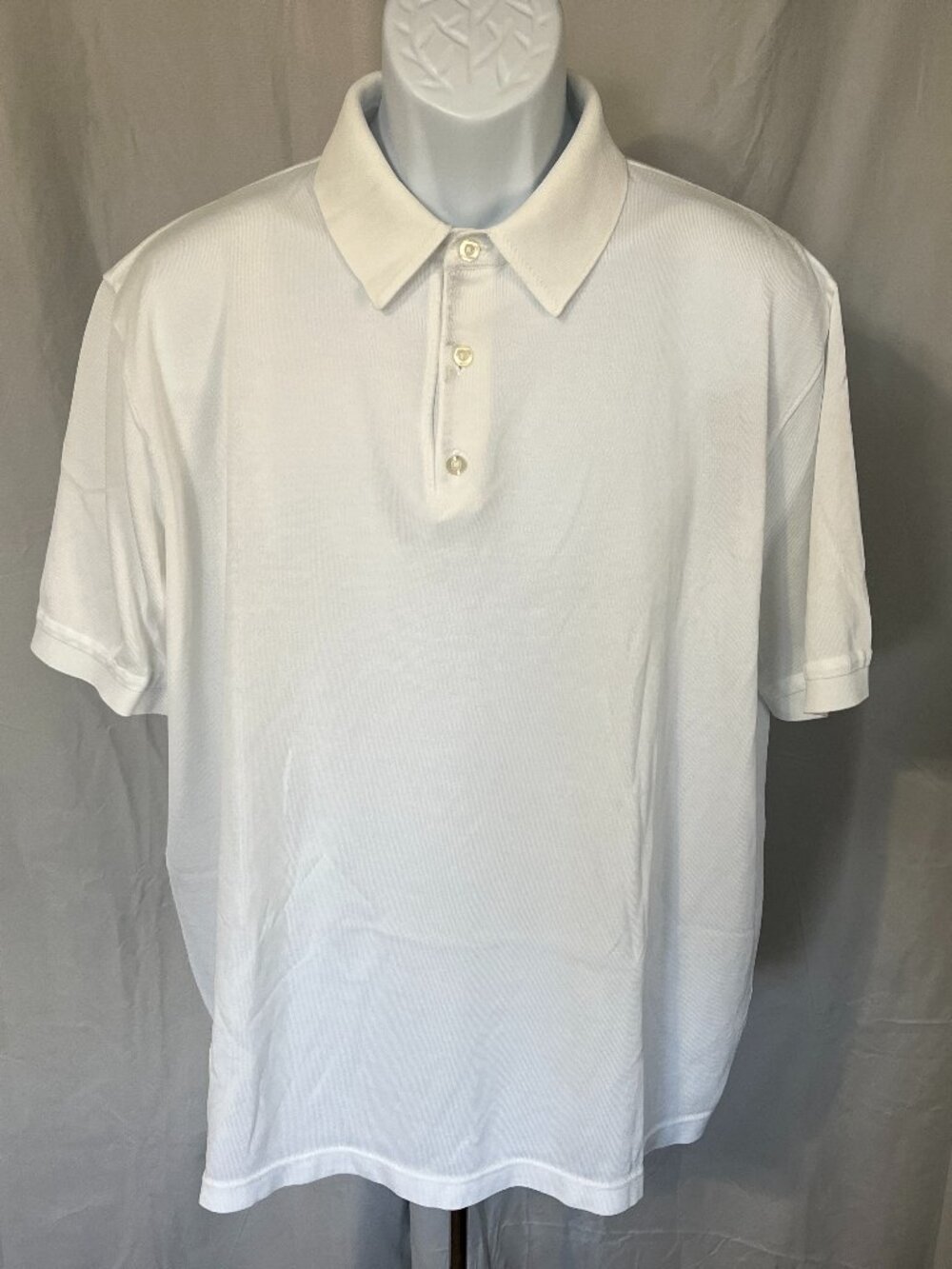 👔 St. Croix Men's White Sweater Polo Shirt XL Long Sleeve Cotton Classic 🧵